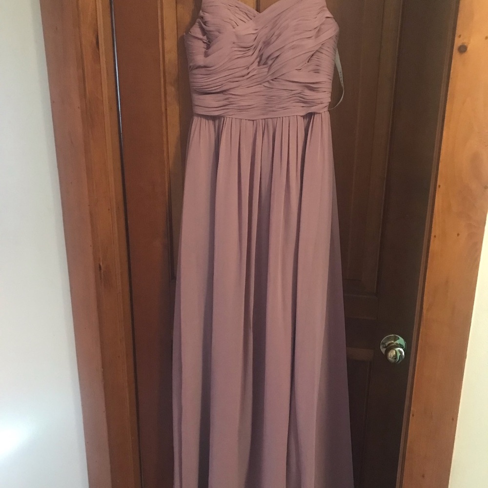 Vintage mauve Azazie Sapheira dress.